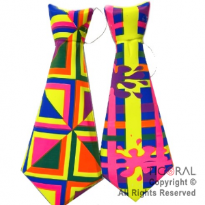 CORBATIN FLUO PLASTICA DISE�OS SURTIDOS x 6